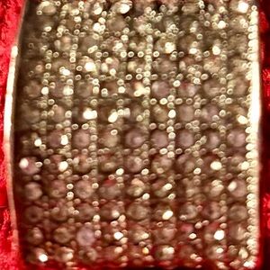 Flashy Silver 925 Men's Ring Size 6 with Blingy Moissanite Stones